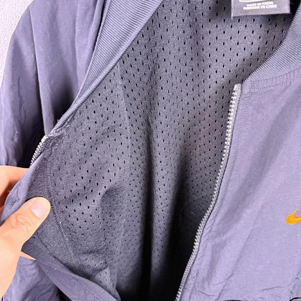 WNBA Sun Jacket Womens Med Black Nike Basketball Full Zip Mesh Lined Windbreaker